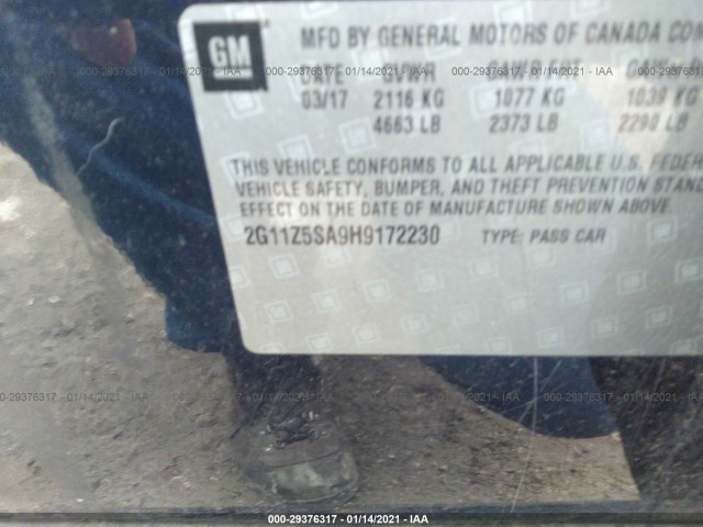 Photo 8 VIN: 2G11Z5SA9H9172230 - CHEVROLET IMPALA 