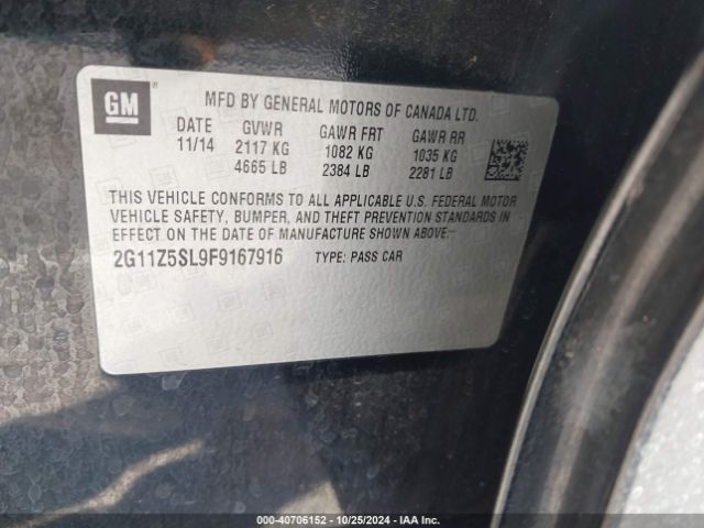 Photo 8 VIN: 2G11Z5SL9F9167916 - CHEVROLET IMPALA 