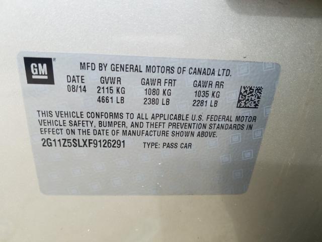 Photo 9 VIN: 2G11Z5SLXF9126291 - CHEVROLET IMPALA LS 