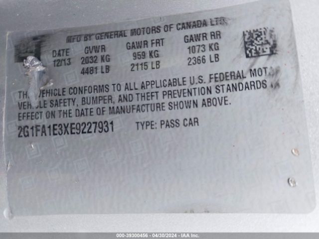 Photo 8 VIN: 2G1FA1E3XE9227931 - CHEVROLET CAMARO 