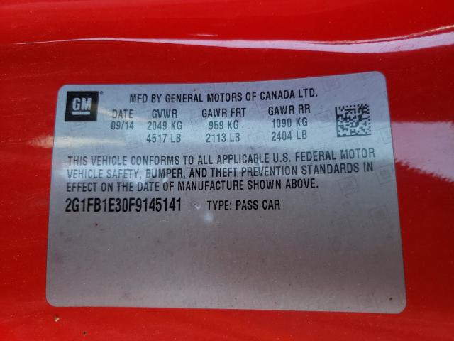 Photo 9 VIN: 2G1FB1E30F9145141 - CHEVROLET CAMARO LS 