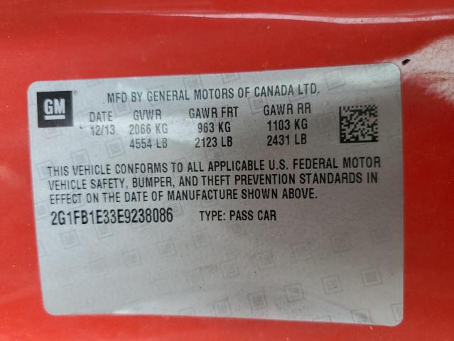 Photo 11 VIN: 2G1FB1E33E9238086 - CHEVROLET CAMARO LT 