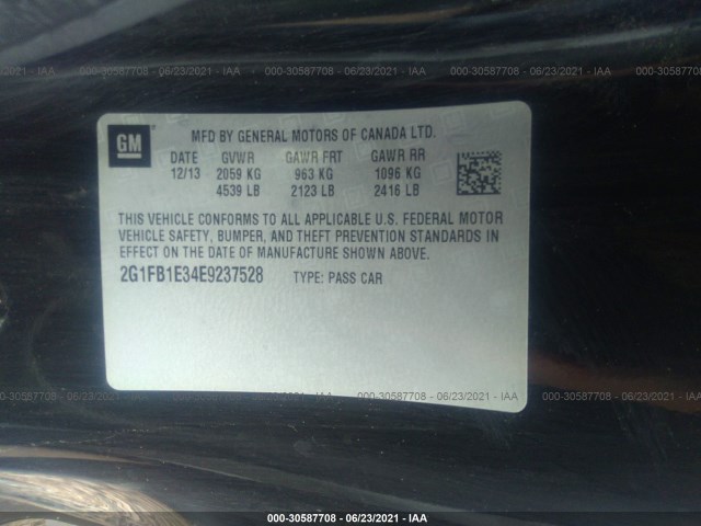 Photo 8 VIN: 2G1FB1E34E9237528 - CHEVROLET CAMARO 