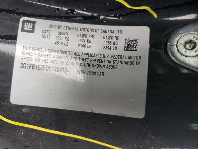 Photo 11 VIN: 2G1FB1E35D9148419 - CHEVROLET CAMARO LT 