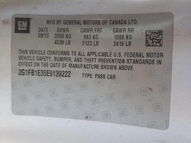 Photo 9 VIN: 2G1FB1E35E9139222 - CHEVROLET CAMARO LT 