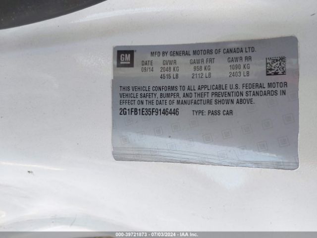 Photo 8 VIN: 2G1FB1E35F9146446 - CHEVROLET CAMARO 