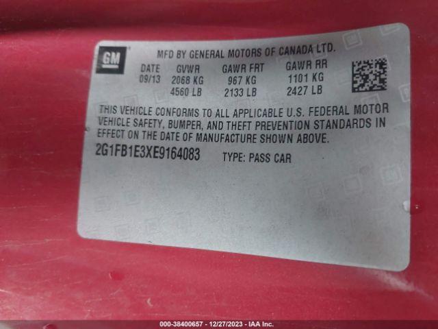 Photo 8 VIN: 2G1FB1E3XE9164083 - CHEVROLET CAMARO 