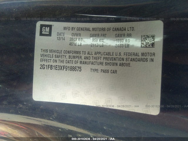 Photo 8 VIN: 2G1FB1E3XF9188675 - CHEVROLET CAMARO 