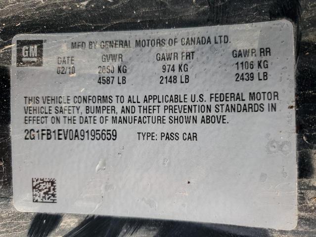 Photo 11 VIN: 2G1FB1EV0A9195659 - CHEVROLET CAMARO LT 