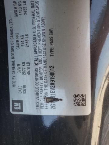 Photo 11 VIN: 2G1FB1EV2A9190012 - CHEVROLET CAMARO LT 