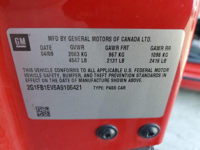 Photo 11 VIN: 2G1FB1EV6A9106421 - CHEVROLET CAMARO LT 