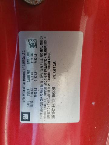 Photo 9 VIN: 2G1FC1E30D9158286 - CHEVROLET CAMARO LT 