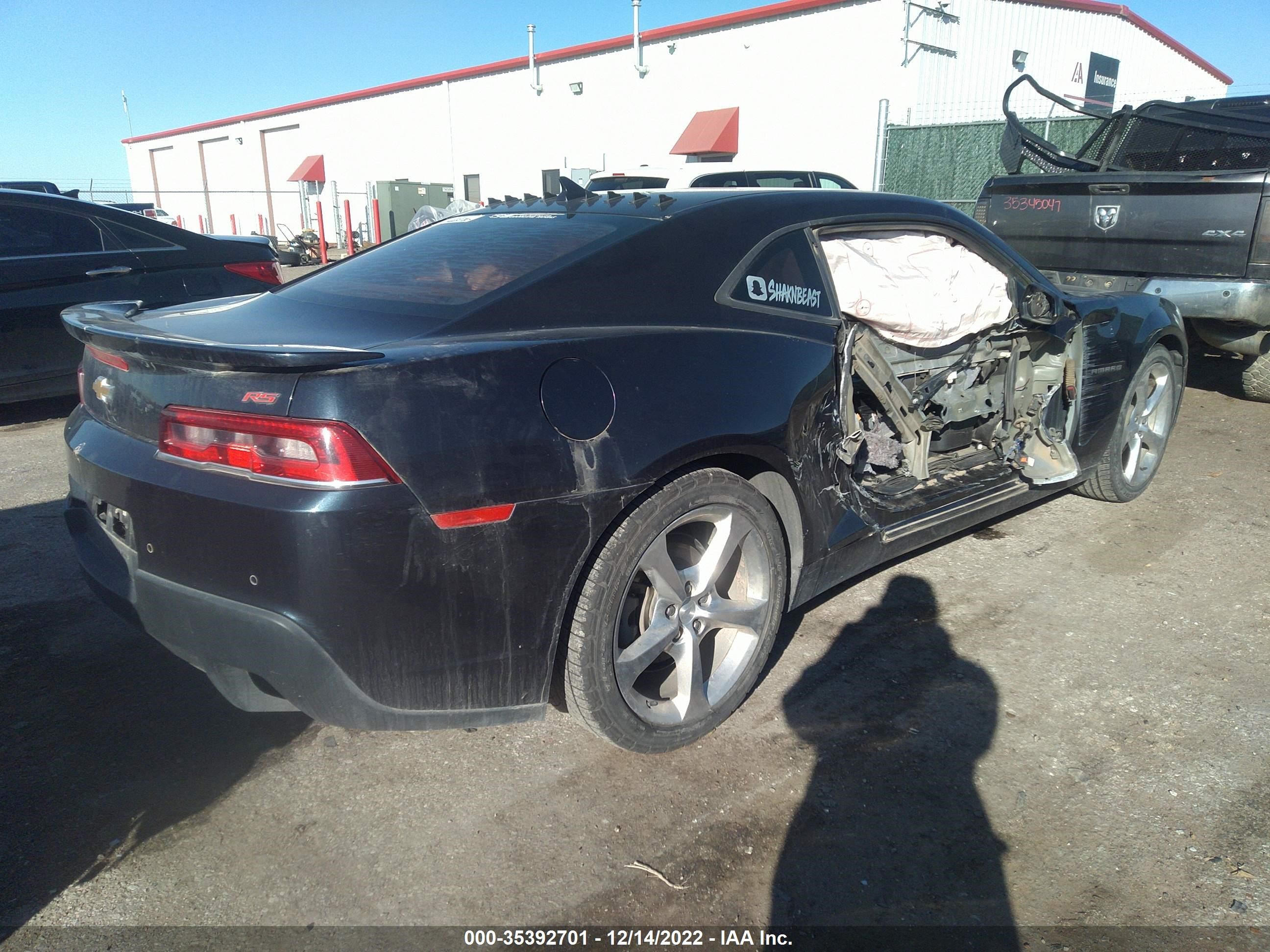 Photo 3 VIN: 2G1FC1E34E9133487 - CHEVROLET CAMARO 