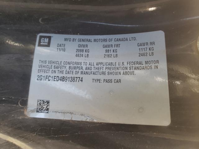 Photo 9 VIN: 2G1FC1ED4B9138774 - CHEVROLET CAMARO LT 