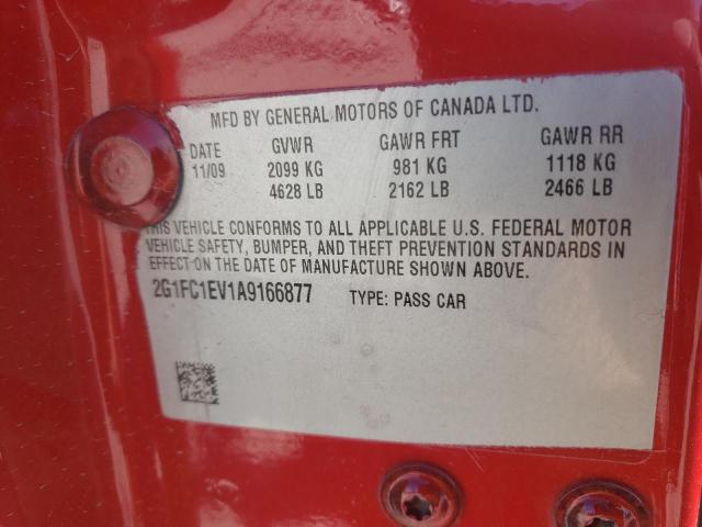 Photo 9 VIN: 2G1FC1EV1A9166877 - CHEVROLET CAMARO LT 