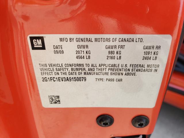 Photo 9 VIN: 2G1FC1EV3A9150079 - CHEVROLET CAMARO LT 