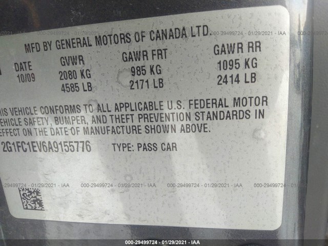 Photo 8 VIN: 2G1FC1EV6A9155776 - CHEVROLET CAMARO 