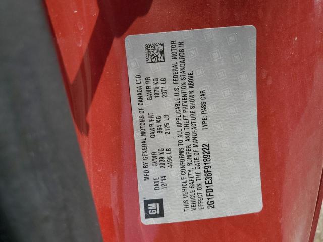 Photo 12 VIN: 2G1FD1E38F9189222 - CHEVROLET CAMARO 