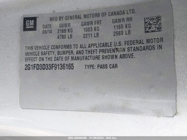 Photo 8 VIN: 2G1FD3D33F9136165 - CHEVROLET CAMARO 