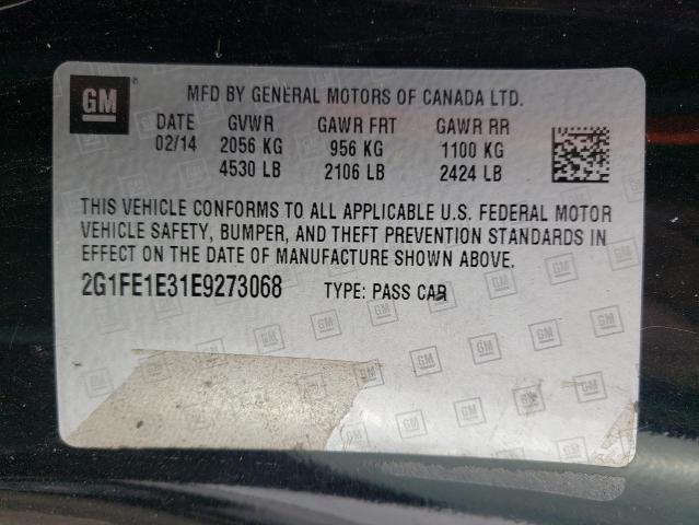 Photo 9 VIN: 2G1FE1E31E9273068 - CHEVROLET CAMARO LS 