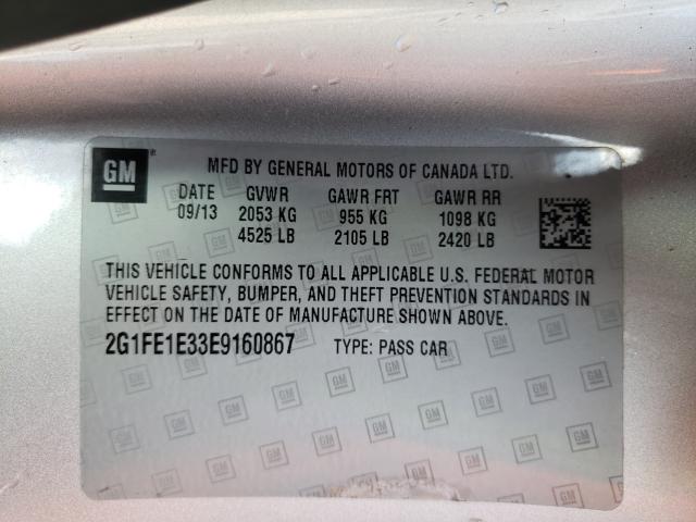 Photo 9 VIN: 2G1FE1E33E9160867 - CHEVROLET CAMARO LS 