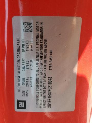 Photo 11 VIN: 2G1FF1E32F9210043 - CHEVROLET CAMARO 