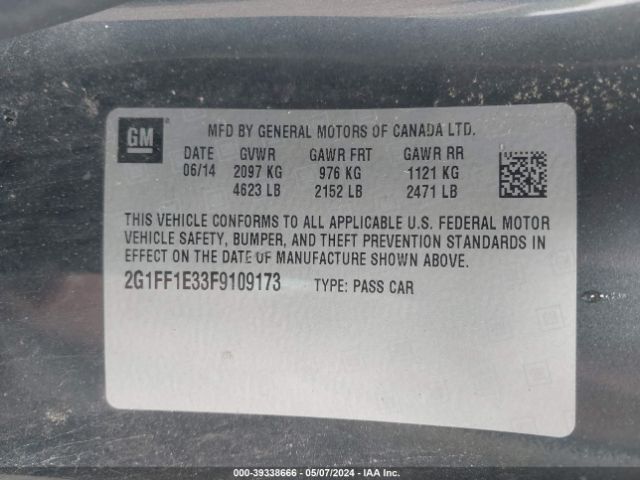 Photo 8 VIN: 2G1FF1E33F9109173 - CHEVROLET CAMARO 