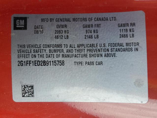 Photo 11 VIN: 2G1FF1ED2B9115758 - CHEVROLET CAMARO 