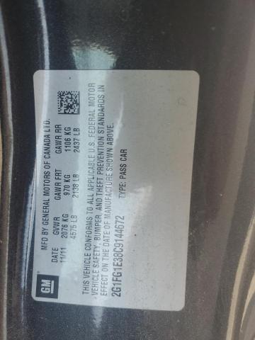 Photo 11 VIN: 2G1FG1E38C9144672 - CHEVROLET CAMARO LT 