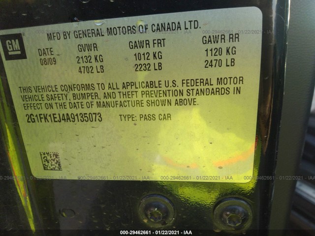 Photo 8 VIN: 2G1FK1EJ4A9135073 - CHEVROLET CAMARO 