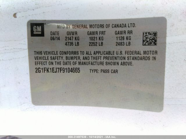 Photo 8 VIN: 2G1FK1EJ7F9104665 - CHEVROLET CAMARO 