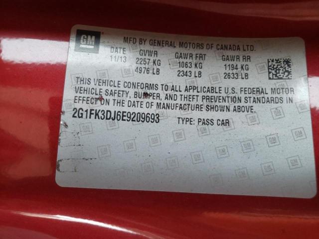 Photo 9 VIN: 2G1FK3DJ6E9209693 - CHEVROLET CAMARO 2SS 