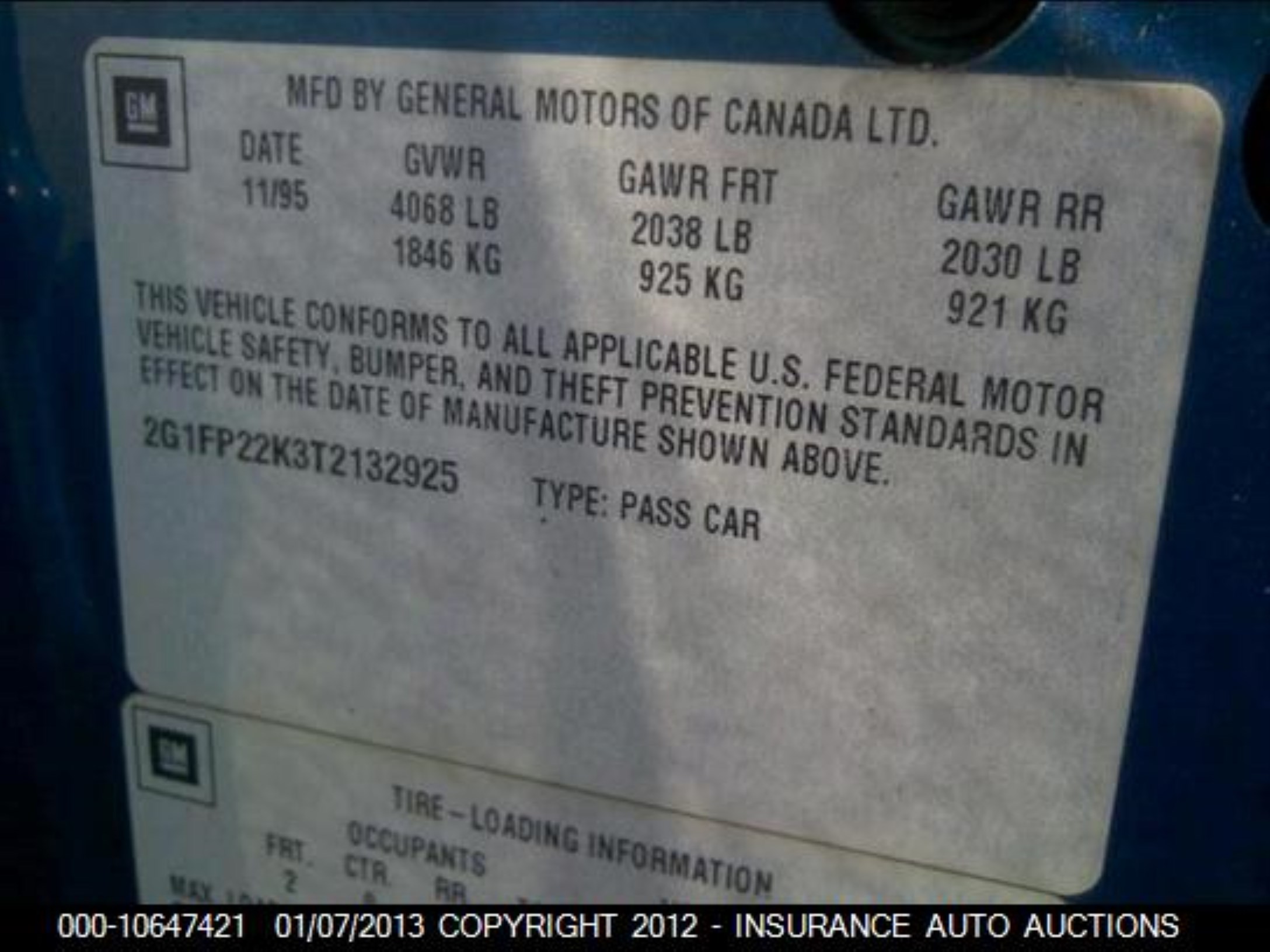 Photo 8 VIN: 2G1FP22K3T2132925 - CHEVROLET CAMARO 