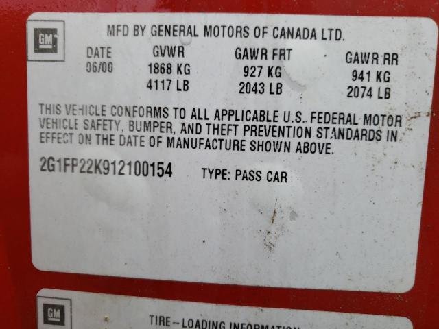 Photo 11 VIN: 2G1FP22K912100154 - CHEVROLET CAMARO 