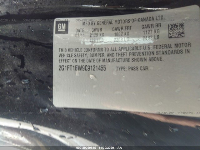 Photo 8 VIN: 2G1FT1EW9C9121455 - CHEVROLET CAMARO 