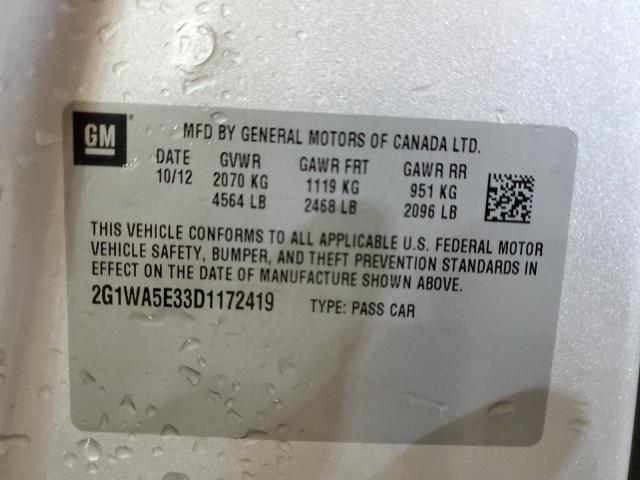 Photo 11 VIN: 2G1WA5E33D1172419 - CHEVROLET IMPALA 