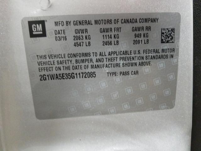 Photo 9 VIN: 2G1WA5E35G1172085 - CHEVROLET IMPALA LIM 