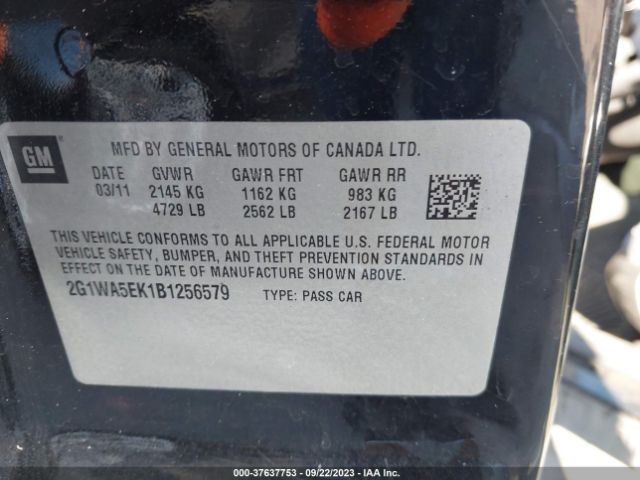 Photo 8 VIN: 2G1WA5EK1B1256579 - CHEVROLET IMPALA 