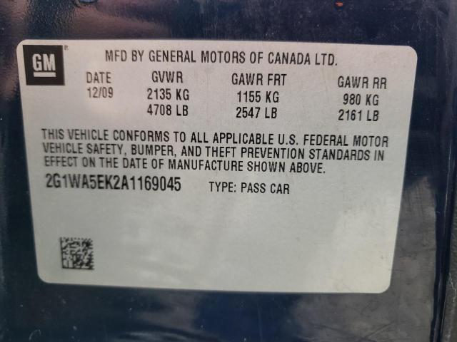 Photo 9 VIN: 2G1WA5EK2A1169045 - CHEVROLET IMPALA LS 