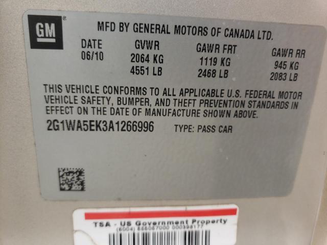 Photo 9 VIN: 2G1WA5EK3A1266996 - CHEVROLET IMPALA LS 