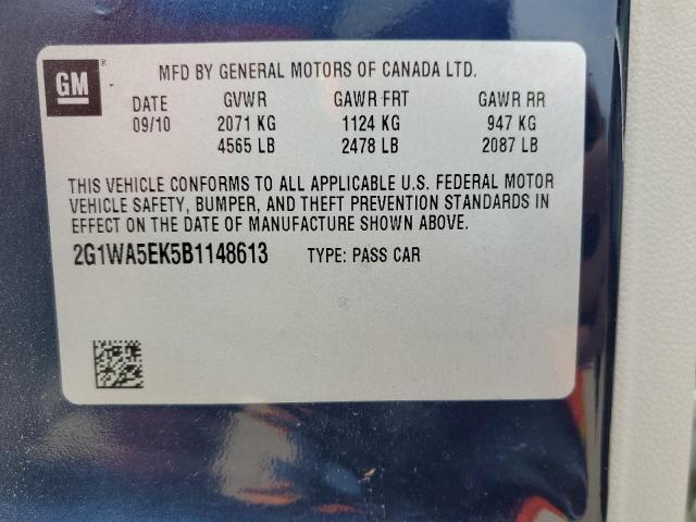 Photo 11 VIN: 2G1WA5EK5B1148613 - CHEVROLET IMPALA LS 