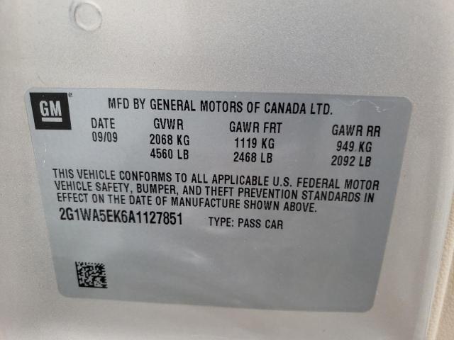 Photo 9 VIN: 2G1WA5EK6A1127851 - CHEVROLET IMPALA 