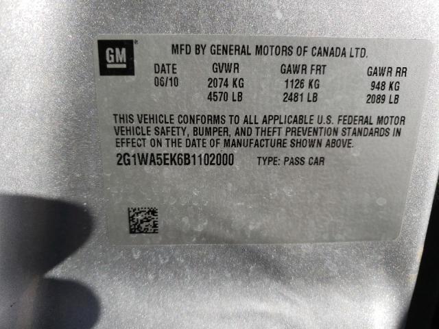 Photo 9 VIN: 2G1WA5EK6B1102000 - CHEVROLET IMPALA LS 