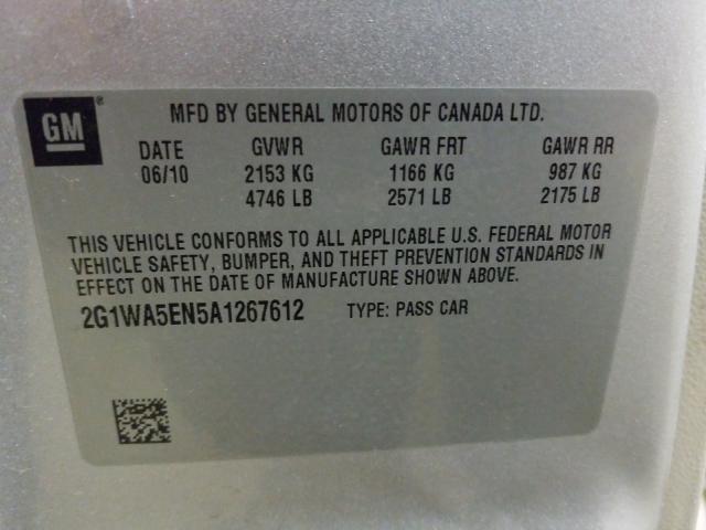 Photo 9 VIN: 2G1WA5EN5A1267612 - CHEVROLET IMPALA LS 