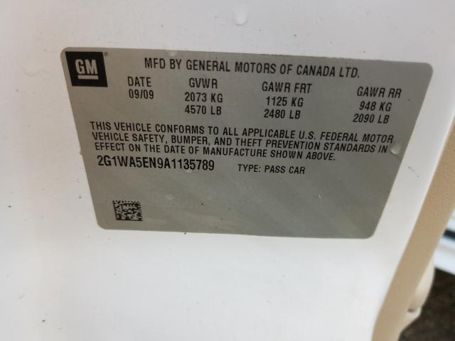 Photo 9 VIN: 2G1WA5EN9A1135789 - CHEVROLET IMPALA LS 