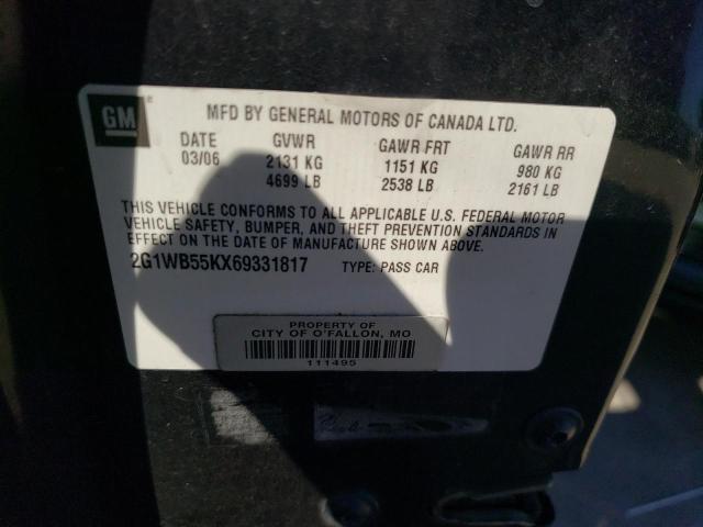 Photo 11 VIN: 2G1WB55KX69331817 - CHEVROLET IMPALA 