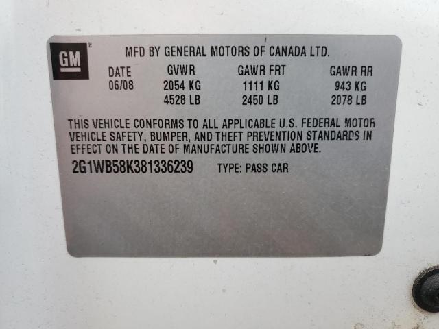 Photo 11 VIN: 2G1WB58K381336239 - CHEVROLET IMPALA 