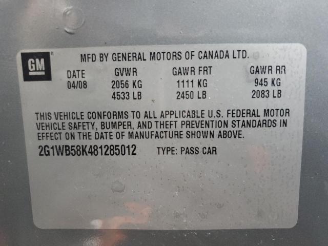 Photo 11 VIN: 2G1WB58K481285012 - CHEVROLET IMPALA LS 