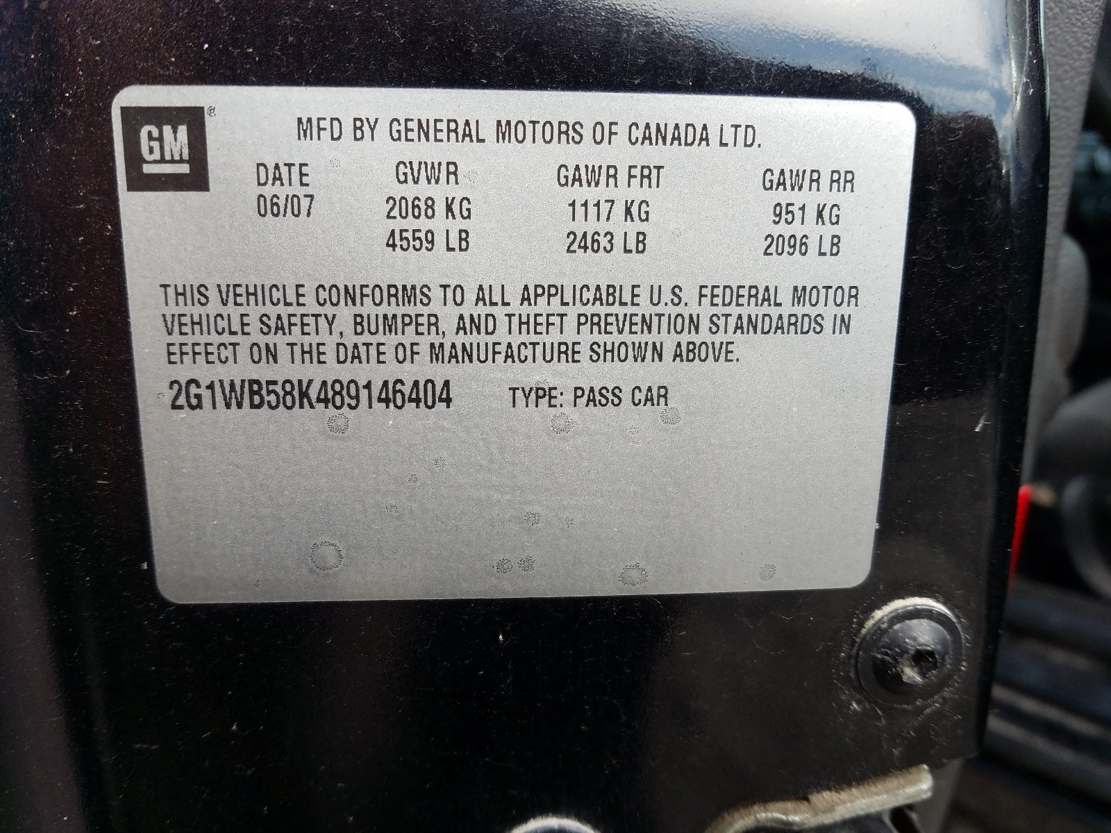 Photo 9 VIN: 2G1WB58K489146404 - CHEVROLET IMPALA LS 