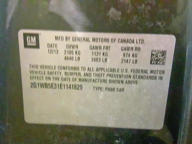 Photo 9 VIN: 2G1WB5E31E1141829 - CHEVROLET IMPALA LIM 